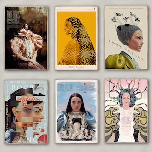 Póster de la película Pobres Cosas / Impresión en lienzo de alta calidad / Arte de pared / Decoración de sala de estar / Regalo perfecto