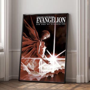 Póster de la película de anime Neon Genesis Evangelion, impresión en lienzo de alta calidad, arte de pared, decoración de sala de estar, regalo perfecto.