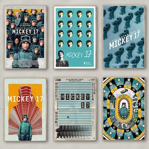Póster de la película Mickey 17 / Impresión en lienzo de alta calidad / Arte de pared / Decoración de sala de estar / Regalo perfecto