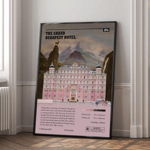 The Grand Budapest Hotel Movie Poster | Canvas Print | Wall Art | Living Room Decoration | Birthday Gift