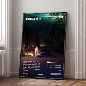 Perfect Days Movie Poster | High Quality Canvas Print | Wall Art | Living Room Decoration | Perfect Gift