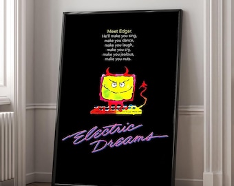 Electric Dreams Movie Poster | High Quality Canvas Print | Wall Art | Living Room Decoration | Perfect Gift