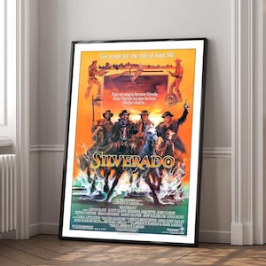 Poster del film Silverado / Stampa su tela di alta qualità / Arte murale / Decorazione per il soggiorno / Regalo perfetto