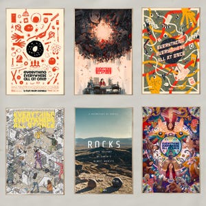 Póster de la película "Todo en todas partes, todo a la vez" / Impresión en lienzo de alta calidad / Arte de pared / Decoración de sala de estar / Regalo perfecto