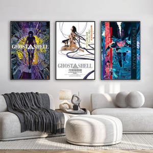 Póster de la película Ghost in the Shell / Impresión en lienzo de alta calidad / Arte de pared / Decoración de sala de estar / Regalo perfecto