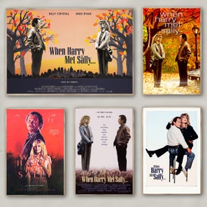 Poster del film "Quando Harry ti presento Sally" / Stampa su tela di alta qualità / Arte murale / Decorazione per soggiorno / Regalo perfetto