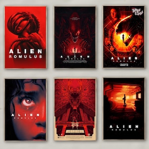 Póster de la película Alien Romulus (2024) / Impresión en lienzo de alta calidad / Arte mural / Decoración de sala de estar / Regalo perfecto