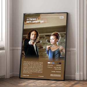 10 Things I Hate About You Movie Poster | High Quality Canvas Print | Wall Art | Living Room Decoration | Perfect Gift
