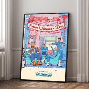Póster de la película Los cuatro fantásticos: Primeros pasos / Impresión en lienzo de alta calidad / Arte de pared / Decoración de sala de estar / Regalo perfecto