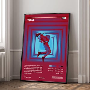 Tenet Movie Poster | Minimalist Movie Poster | High Quality Canvas Print | Wall Art | Living Room Decoration | Perfect Gift