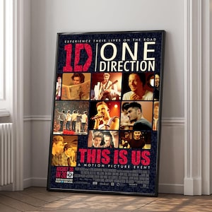 Póster de la película One Direction This Is Us / Impresión en lienzo de alta calidad / Arte de pared / Decoración de sala de estar / Regalo perfecto