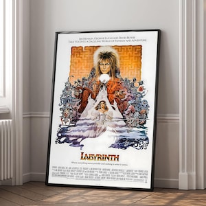 Póster de la película Laberinto / Impresión en lienzo de alta calidad / Arte de pared / Decoración de sala de estar / Regalo perfecto