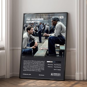 The Shawshank Redemption Movie Poster | High Quality Canvas Print | Wall Art | Living Room Decoration | Perfect Gift