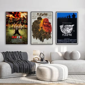 Platoon Movie Poster | High Quality Canvas Print | Wall Art | Living Room Decoration | Perfect Gift