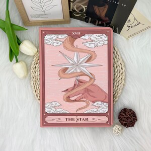 Rosa Tarot 17 The Star iPad Hülle, neue iPad Air 7-11 / 13 ""2025, iPad 7/8/9 Hülle, iPad Pro 2022/2023/2024 Hülle, Geschenk für Mädchen, iPad Mini 5/6/7."