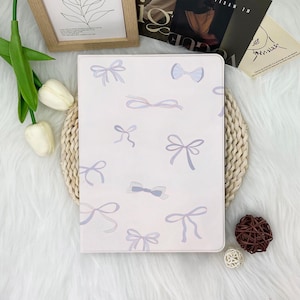 Blue Cute Bowknot iPad case,iPad Air case,iPad 7/8/9 case,iPad Pro 2022/2023/2024case, iPad Pro 11&quot; case, gift for girl, Cute iPad case