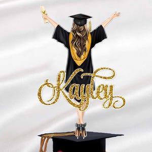 Personalized Graduation 2025 Gifts, Custom Girls Graduation Cake Topper, Class Of 2025 Cake Topper Decor, Congrats Graduation Party Favors