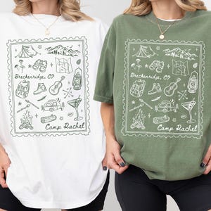 Personalized Camp Bachelorette Shirt, Camping Bachelorette Party Shirt, Glamping Theme Bachelorette Shirt, Camp Bach Bridal Shower Shirt