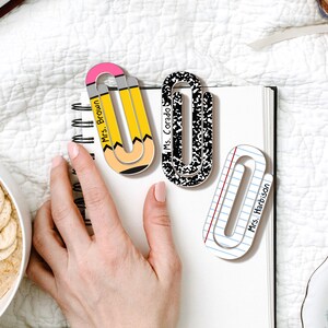 Personalized Teacher Gifts, Custom School Teacher Paperclip Bookmark ...