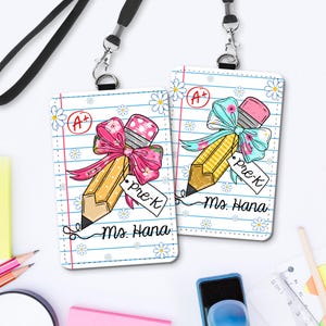 Personalized Teacher Back to School Gift, Coquette Pencil Teacher Name ...