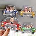 Personalized Father's Day Gift For Dad, Custom Kids Photo Visor Clip For Dad, Drive Safe Daddy Car Sun Visor Clip, Drive Safe Gift For Papa product logo