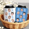 Personalized Father's Day Gift For Dad, Best Dad Ever Can Cooler, Custom Funny Face Baby Can Cooler, Kids Photo Can Cozie Gift For Husband