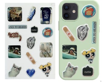 3D sticker sheet "Baby Blues"  / Stickers for phones, laptops, kindle / Journaling & Scrapbooking