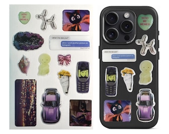3D sticker sheet "Purple Haze"  / Stickers for phones, laptops, kindle / Journaling & Scrapbooking
