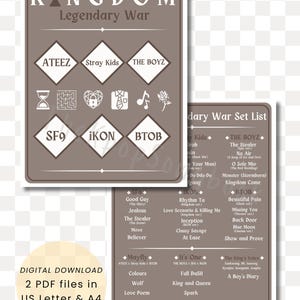 Kingdom: Legendary War - digital k-pop download - printable k-pop - kingdom k-pop - DIGITAL DOWNLOAD