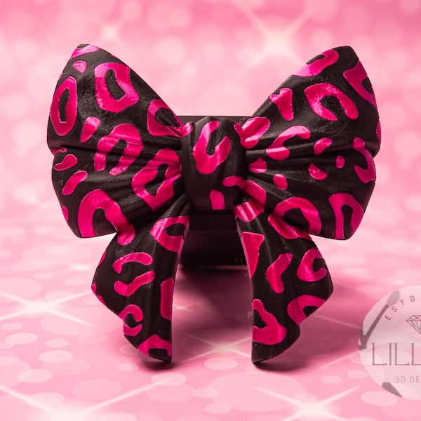 Leopard Print Princess Bow Hitch Cover