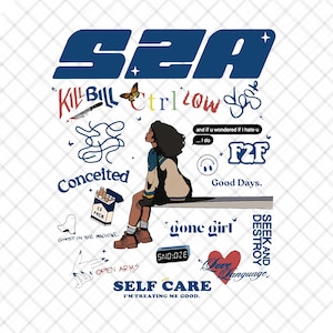 SZA SOS Tour 2023 Png, S.Z.A Singer PNG Download, Kill Bill Sos Download Svg, S.o.s Album 300dpi Design, Mother&#39;s Day Gift