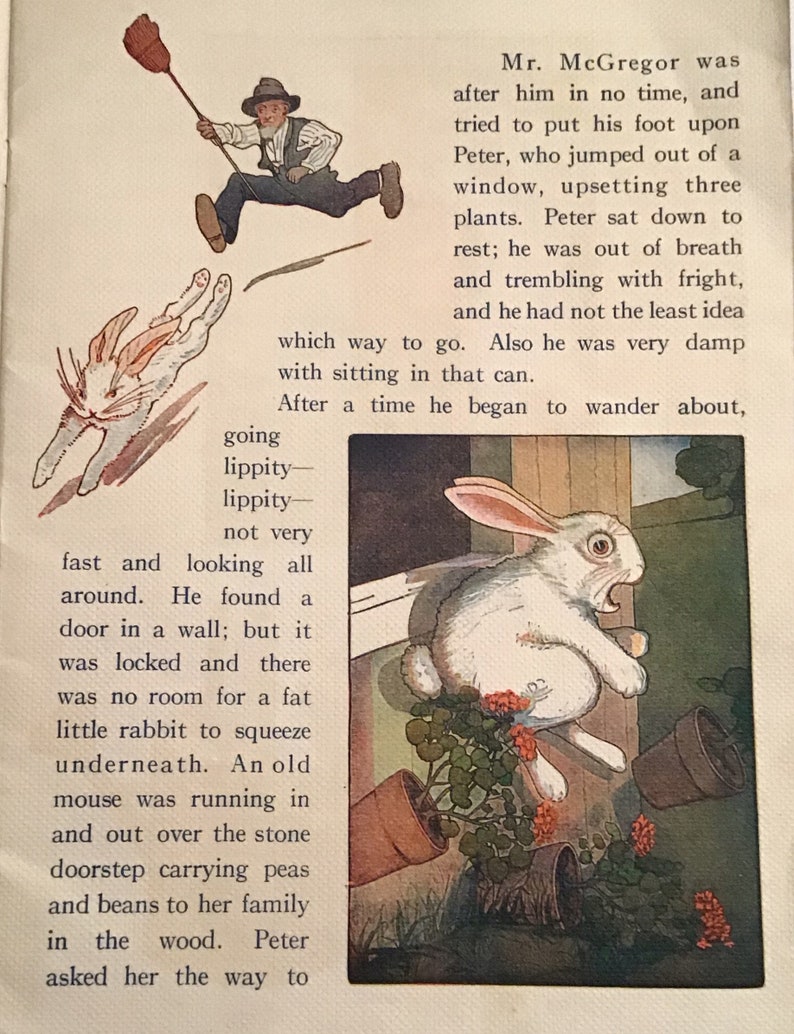 The Tale of Peter Rabbit - 1932 Linen Book - Saafield - Frances ...