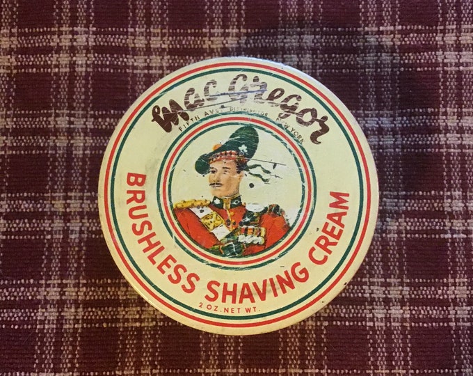 Vintage Macgregor Brushless Shaving Cream Jar Circa 1940s Etsy