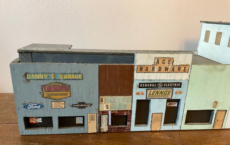 Folk Art 1960s Storefront Display Model Railroad Set Decor Primitive Vintage Advertising Home ...