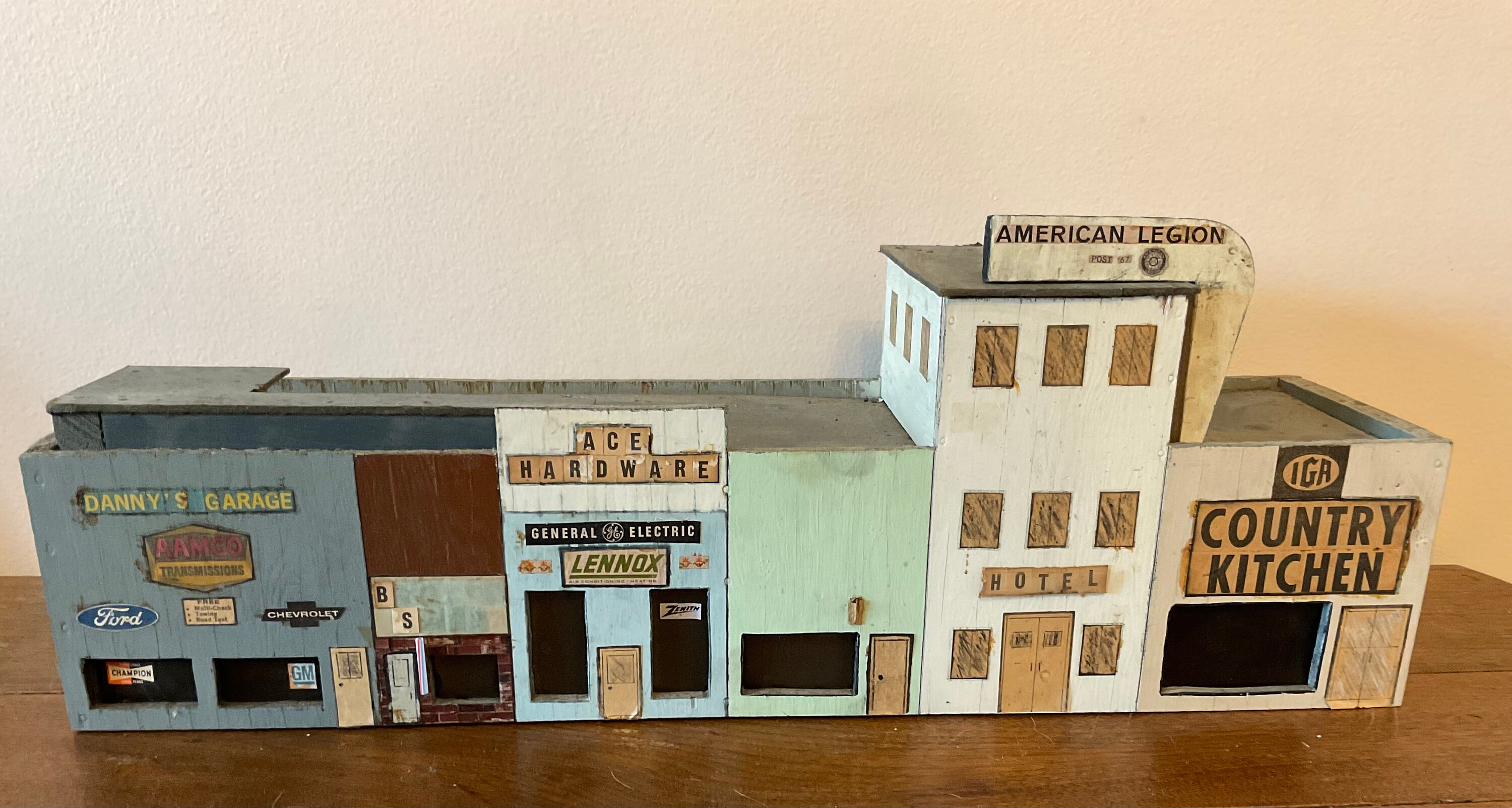 Folk Art 1960s Storefront Display Model Railroad Set Decor Primitive Vintage Advertising Home ...