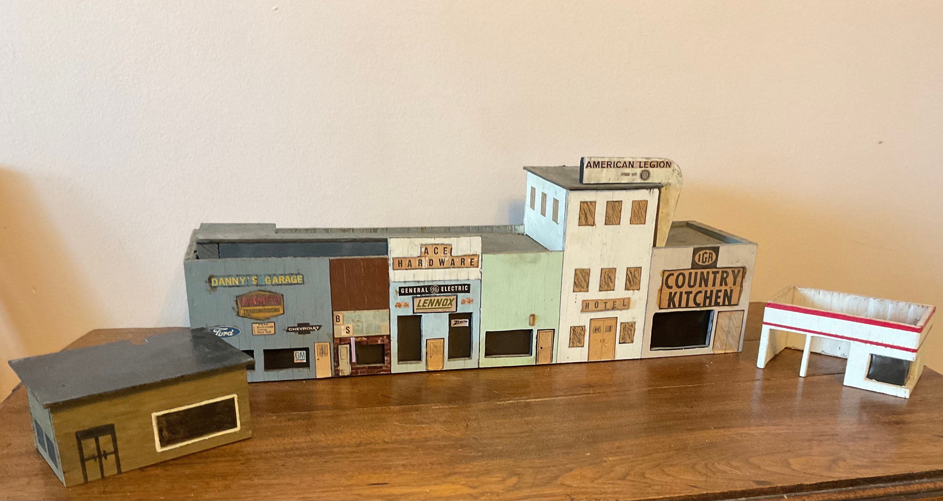Folk Art 1960s Storefront Display Model Railroad Set Decor Primitive Vintage Advertising Home ...