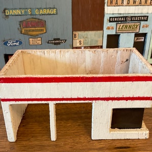 Folk Art 1960s Storefront Display Model Railroad Set Decor Primitive Vintage Advertising Home ...