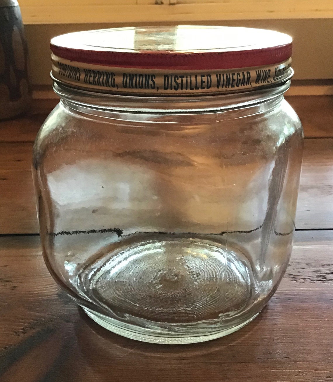 Vintage Ma Baenschs Herring Tidbits Jar Jumbo size Etsy