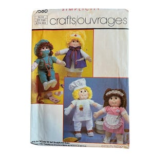 Wzory na ubranka dla lalek VTG Cabbage Patch – Butterick 3151 i Simplicity 7580 zdjęcie 2