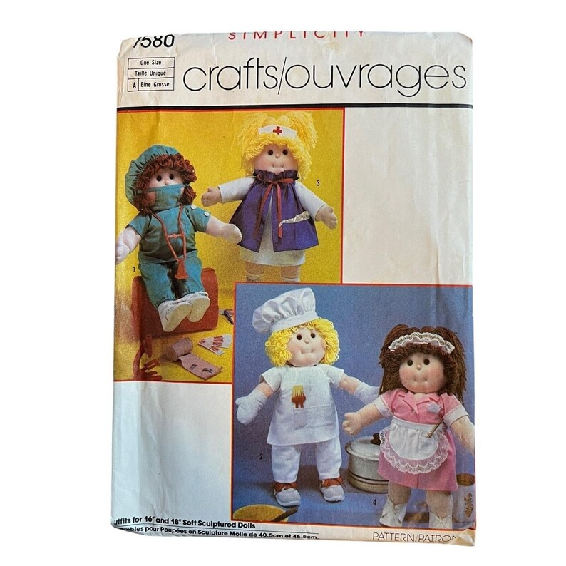 Wzory na ubranka dla lalek VTG Cabbage Patch – Butterick 3151 i Simplicity 7580 zdjęcie 2