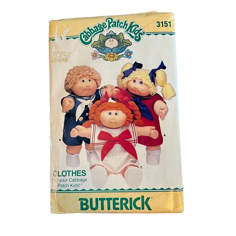 Wzory na ubranka dla lalek VTG Cabbage Patch – Butterick 3151 i Simplicity 7580 zdjęcie 4