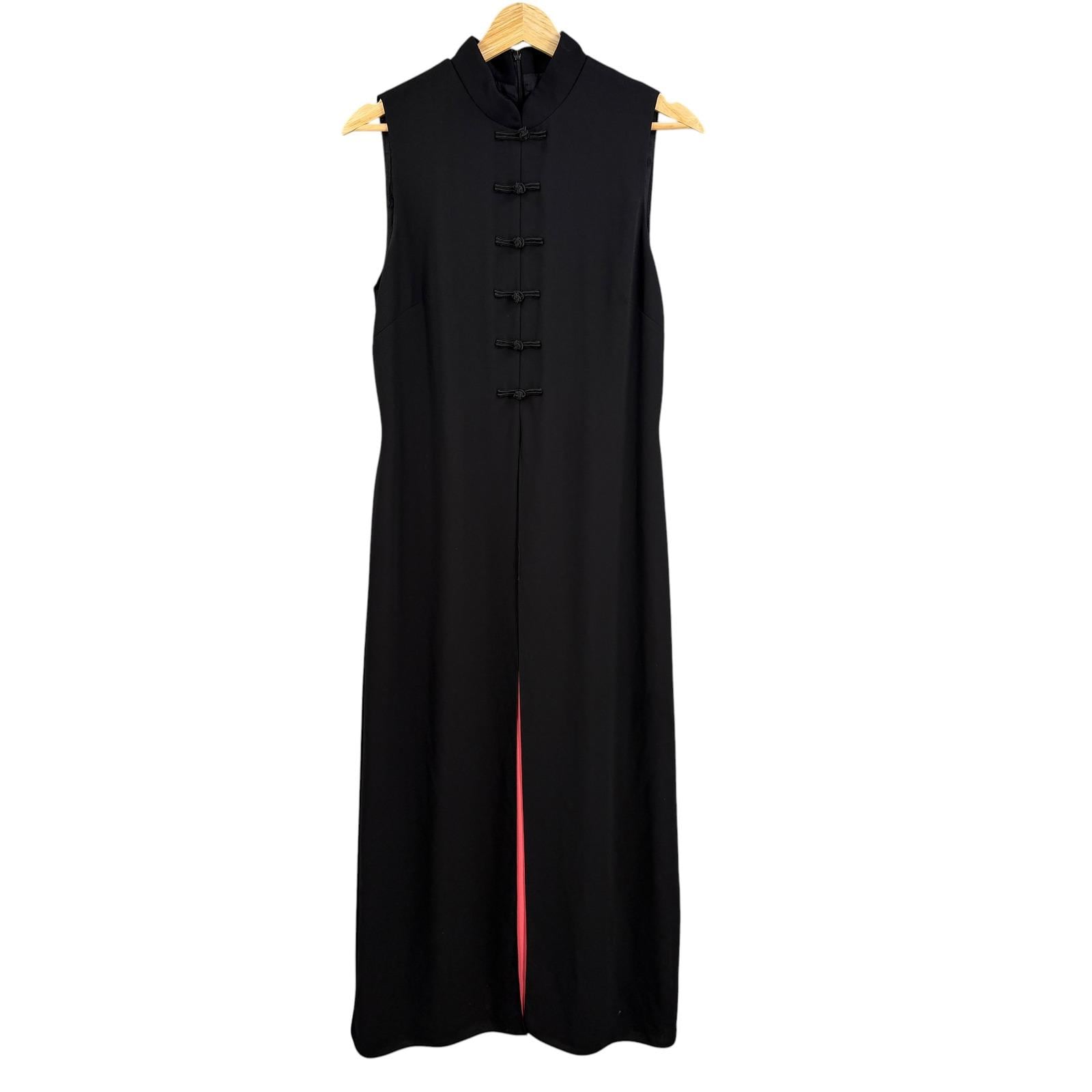 Mandarin Collar Black Dress - Etsy