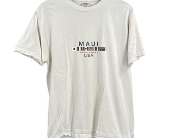 Maui Sportswear USA Graphic T Shirt Fruit of the Loom Lofteez Size Large