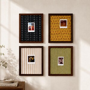 Custom Fabric Wrapped Photo Mat | Reversible 8x10 Picture Frame Mat | Modern Home Decor