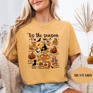 Vintage Halloween Comfort Colors Shirt: Retro Pumpkin Witch Tee