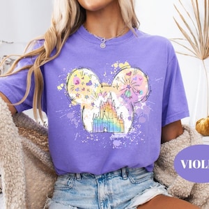 Mickey Castle T-Shirt, Vintage Disney Shirt,Happiest Place on Earth Shirt, Magical Castle Shirt, Disney Watercolor Castle Shirt, Disney Trip