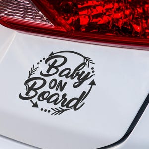 Naklejka Baby on Board myjnia samochodowa różne kolory naklejka naklejka samochodowa dziecko MARKA JAKOŚĆ - specjalna FOLIA SAMOCHODOWA
