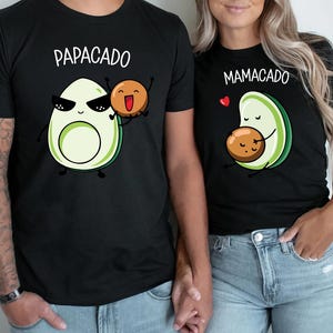 Mamacado Papacado Shirt Baby Announcement Tee Mom Shirt Couple Matching Baby Reveal Party Shirt Birthday Party Shirt Pregnancy Announcement