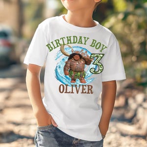 MAUI Boy Shirt Moana Custom Birthday T-Shirt Custom Birthday Boy Shirt Disney Custom Birthday Tee Shirt Magic Kingdom Tee Maui Birthday Boy