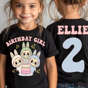 Custom Labu Birthday Girl Shirt Personalized Cute  Labu Birthday Gift Custom Birthday Shirt Cute Birthday T-Shirt Custom Birthday Girl Tee